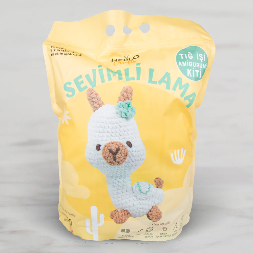 Hello Crafts Softie Amigurumi Kiti - Sevimli Lama - HSKA-02